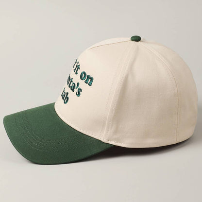 Put It On Santa's Tab Embroidery Two-Tone Hat