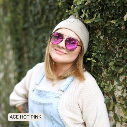 DAX ACE - Unisex Aviator Sunglasses – Polarized Hair-Friendly