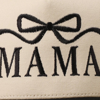 MAMA Ribbon Embroidered Two-Tone Trucker Hat