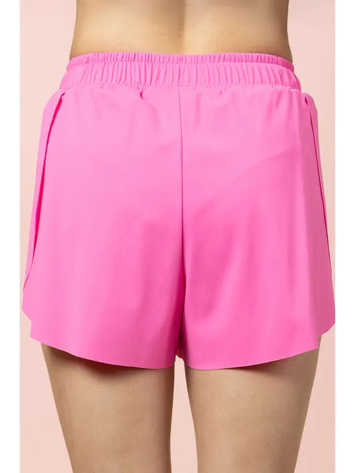 Side Overlap Activewear Shorts W/ Shorts Lining