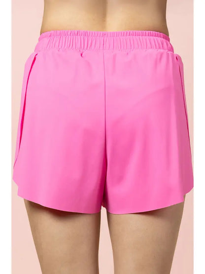 Side Overlap Activewear Shorts W/ Shorts Lining