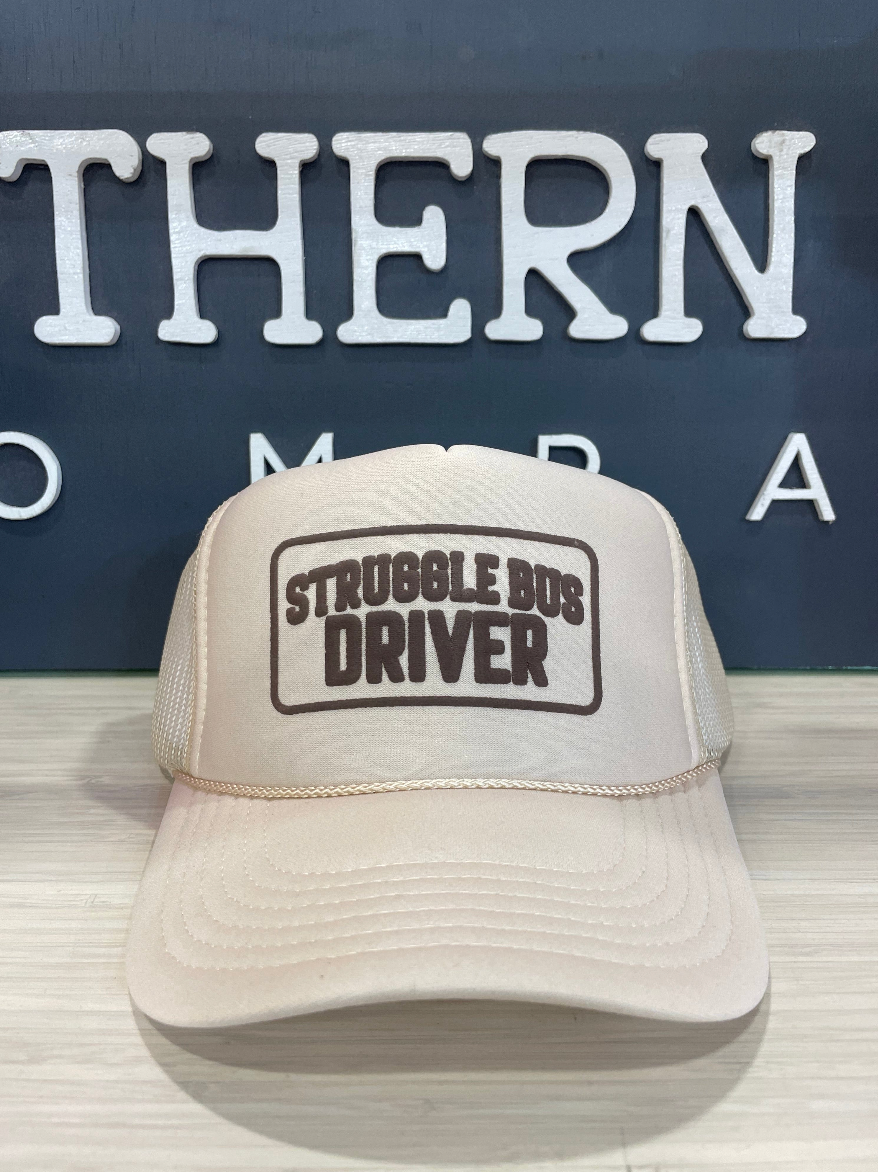 Struggle Bus Driver Cream Trucker Hat