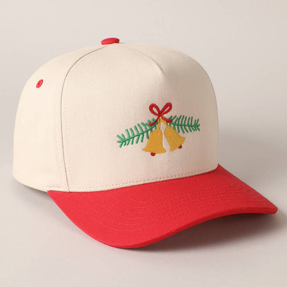 Christmas Jingle Bell Embroidery Baseball Cap