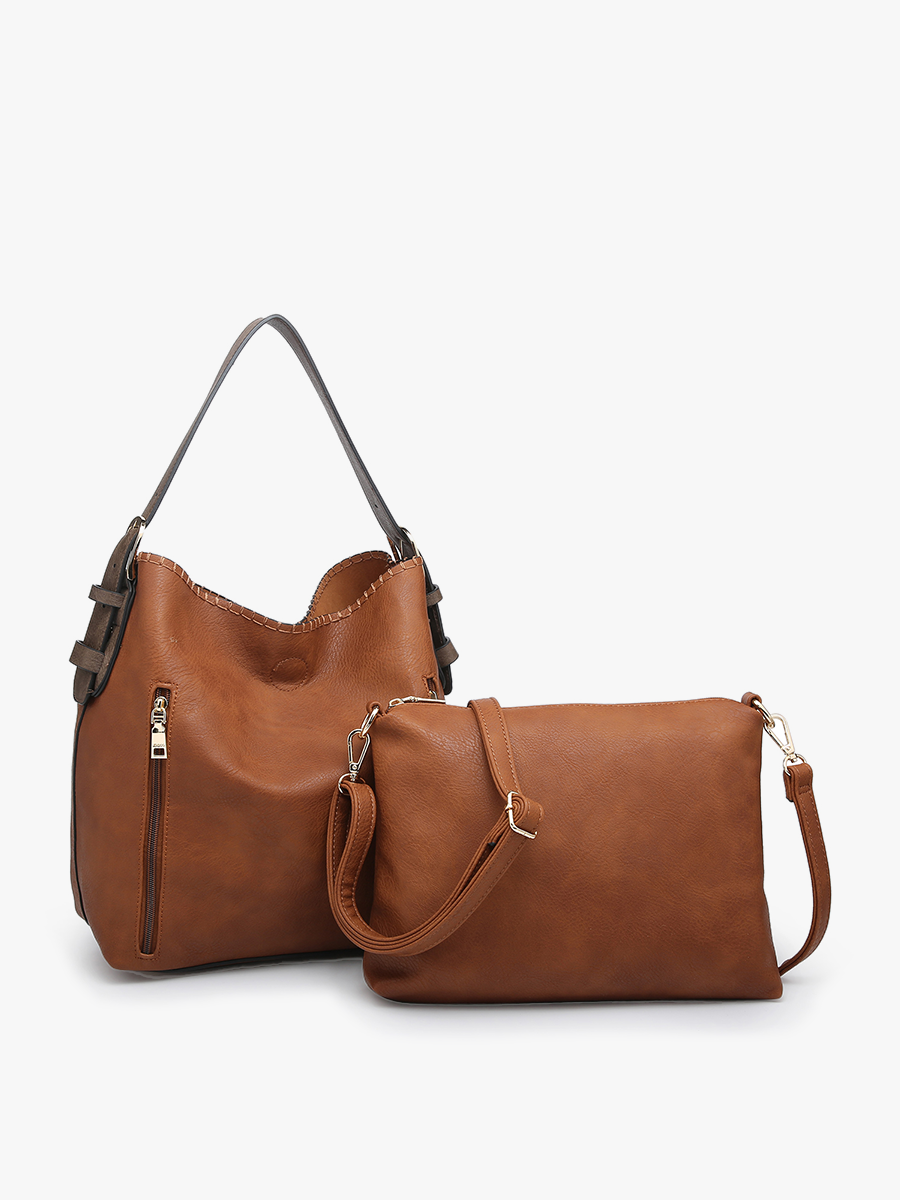 Alexa 2-in-1 Hobo Bag w/Dual Zip Compartments | M1816A