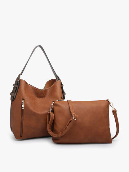 Alexa 2-in-1 Hobo Bag w/Dual Zip Compartments | M1816A