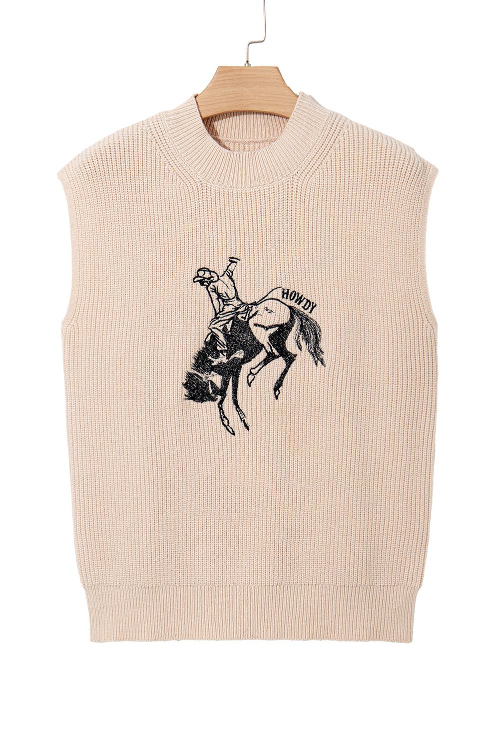 HOWDY Rodeo Cowboy Printed Short Sleeve Sweater |