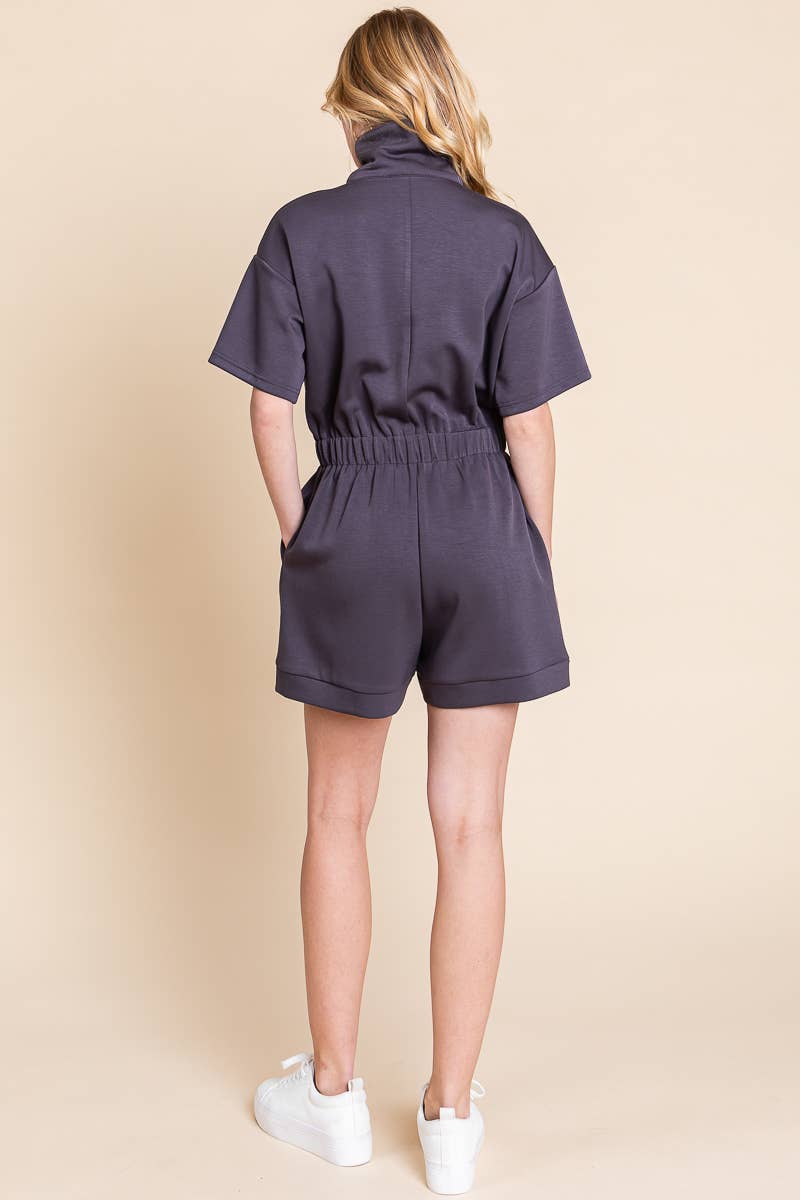 SCUBA ZIP UP ROMPER