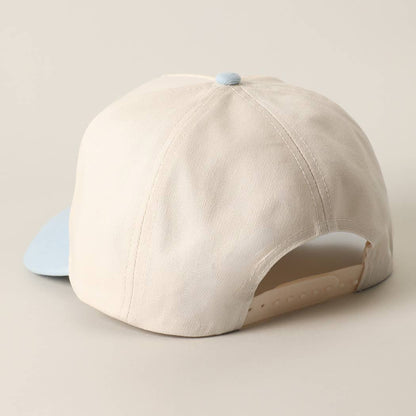 USA Flag Patch Denim Two-Tone Baseball Cap