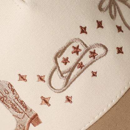 Coquette Western Howdy Embroidery Two-Tone Trucker Hat