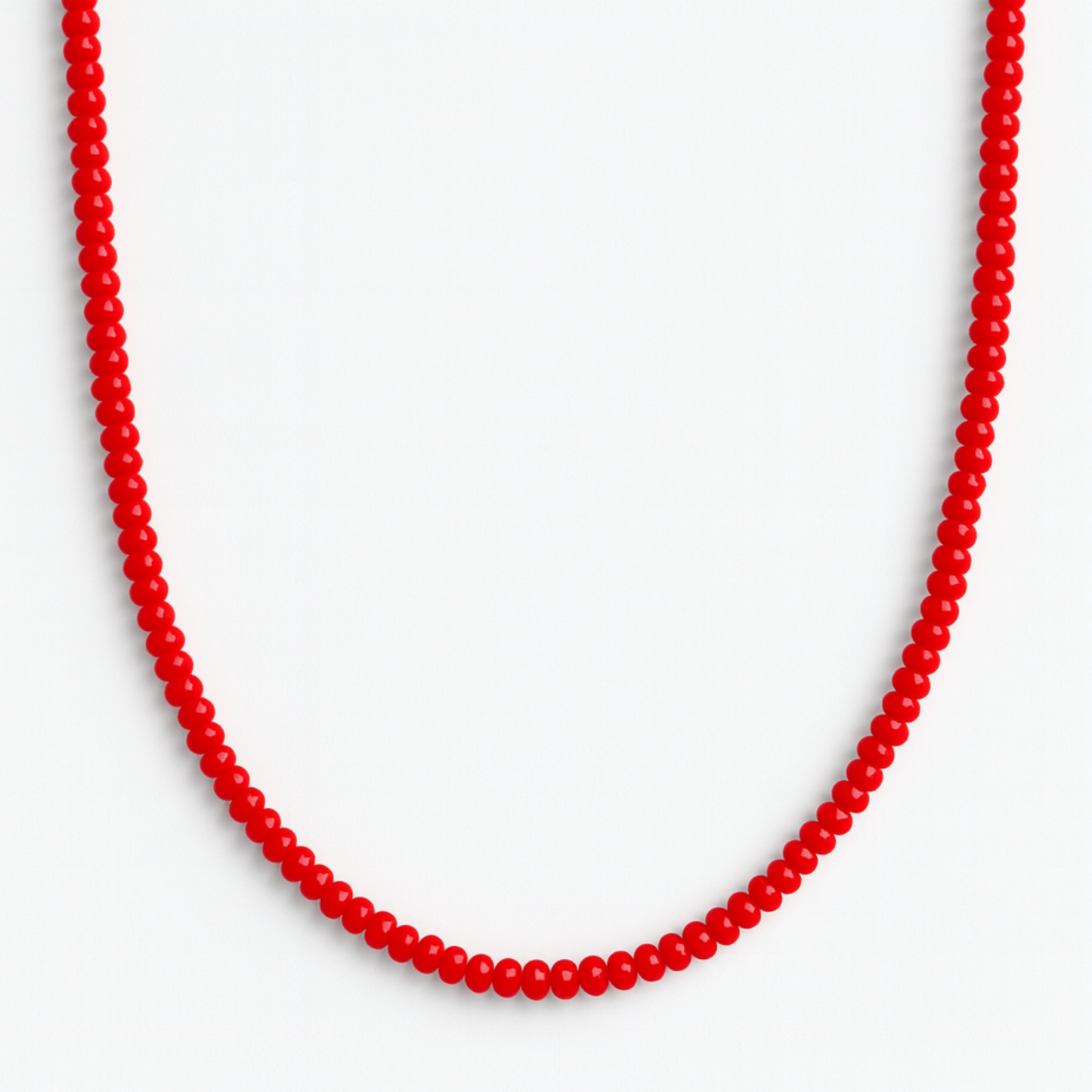 Perfect Red Beaded Necklace
