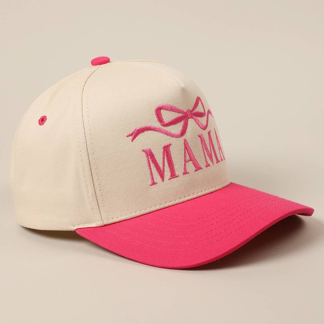 MAMA Ribbon Embroidered Two-Tone Trucker Hat