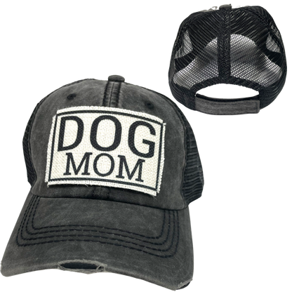 DOG MOM BALL CAP | WOMAN'S HAT | DISTRESSED