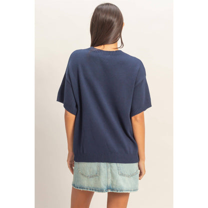 American Flag Knit Top