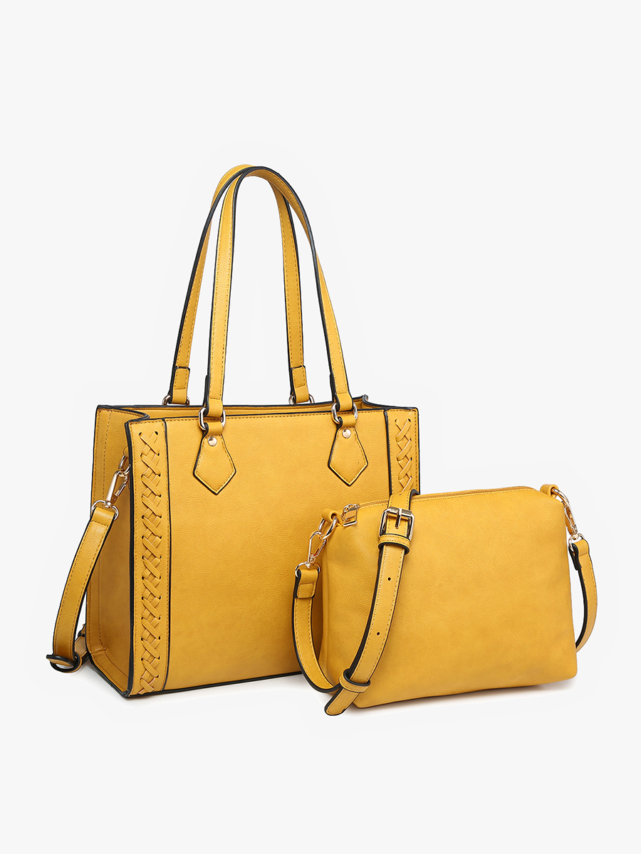 Betsy Structured Braided Crossbody/Satchel Bag | M2344