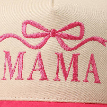 MAMA Ribbon Embroidered Two-Tone Trucker Hat