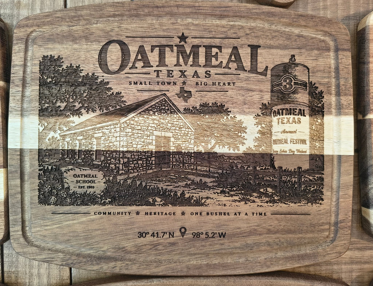 Bertram and Oatmeal Lazer Boards