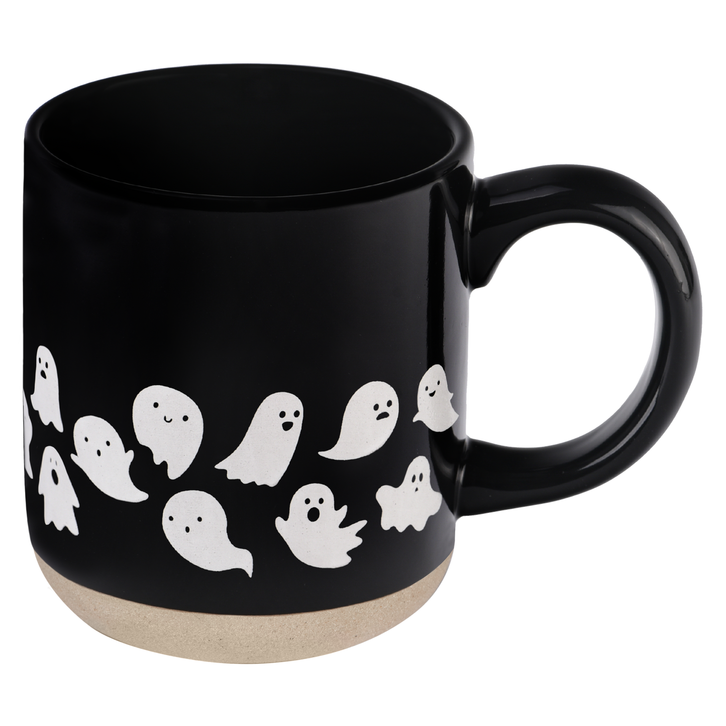 Ghost Pattern Stoneware Coffee Mug