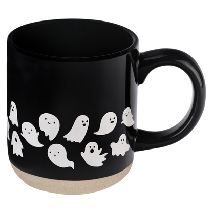 Ghost Pattern Stoneware Coffee Mug