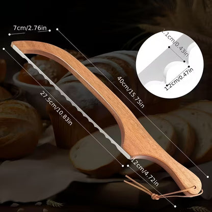 Wooden Handle Bread Knife