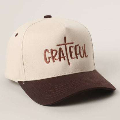 GRATEFUL Embroidery Two-Tone Trucker Hat