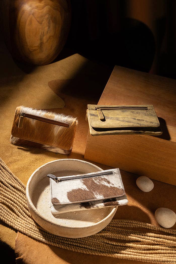 MYRA OAK FIRE  LEATHER AND HAIRON WALLET