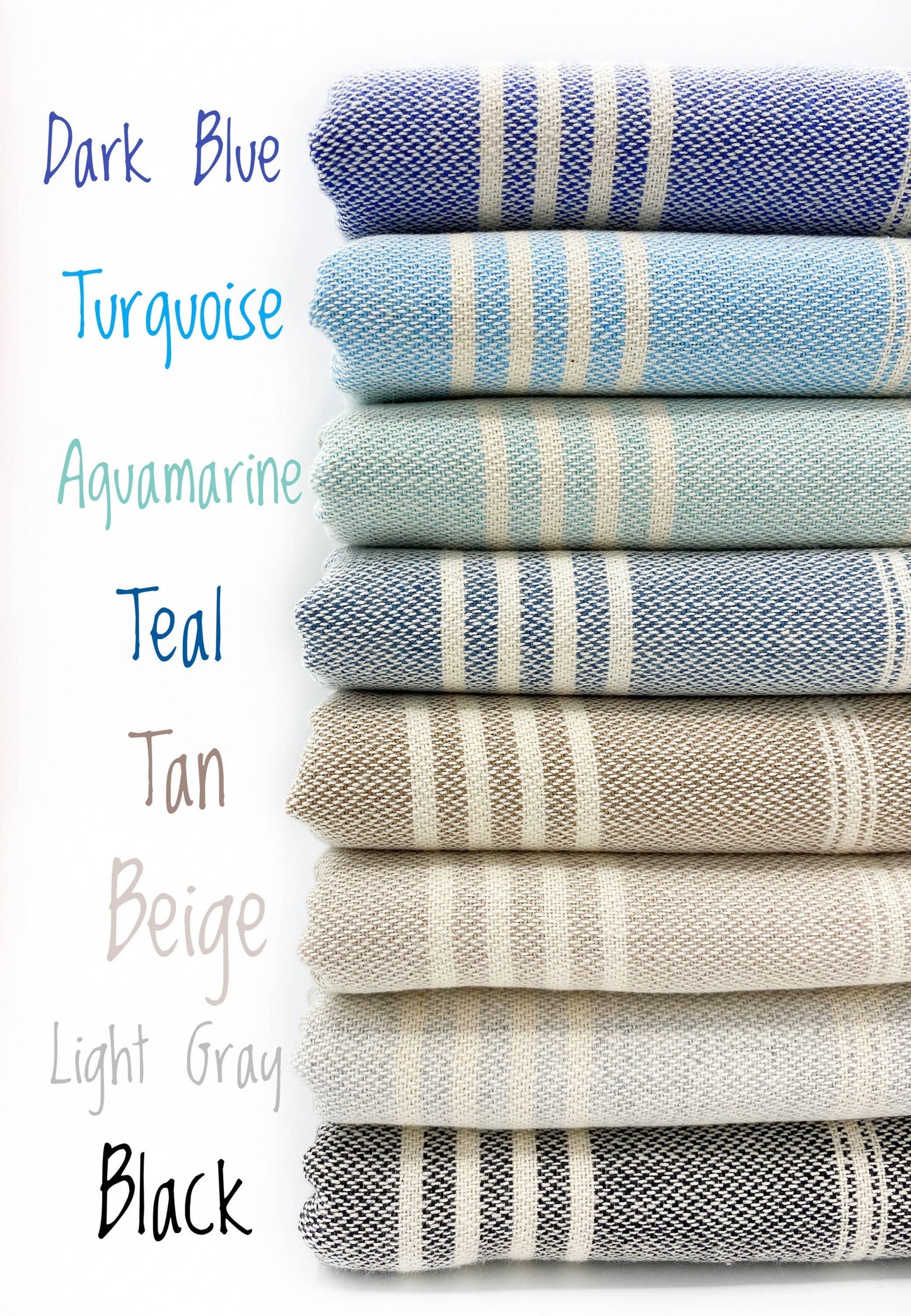 Sand Free Turkish Striped Beach Towel
