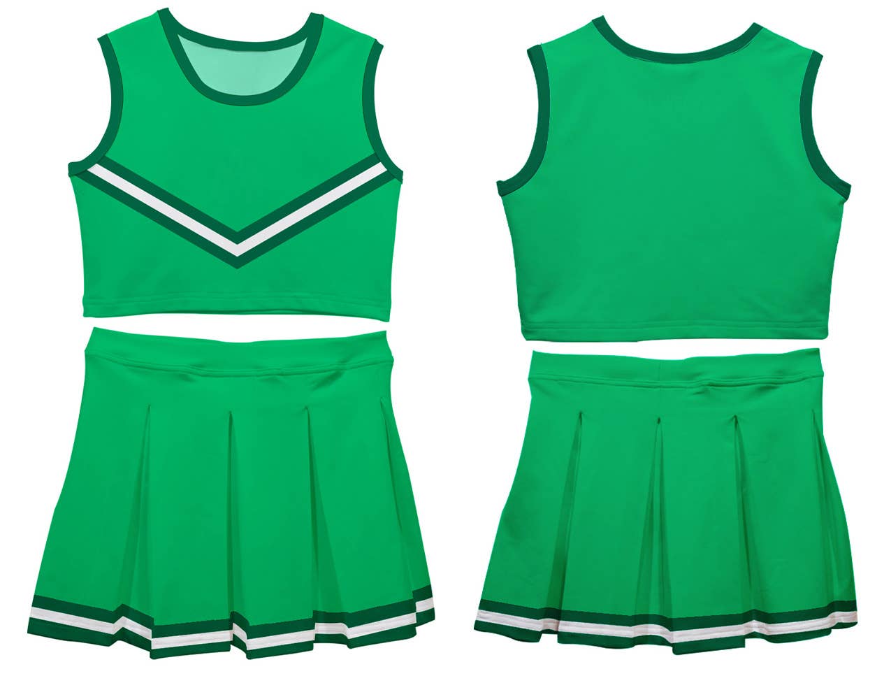 Green Sleeveless Cheerleader Set