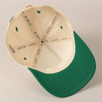 Holly Jolly Colorful Text Two-Tone Canvas Cap