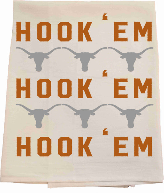 UT Hook 'Em Tea Towel