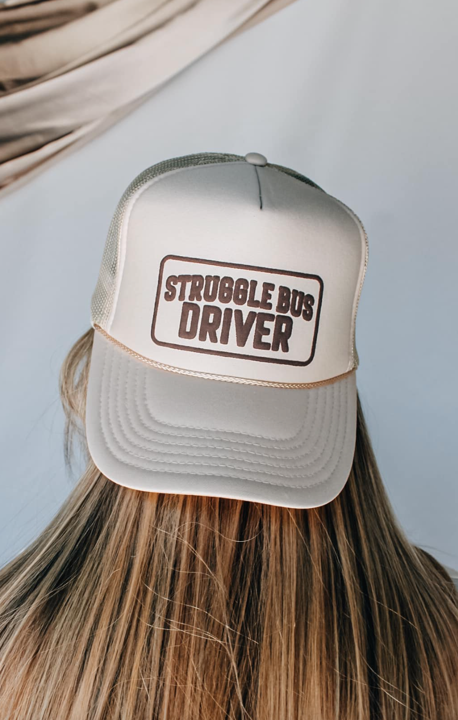 Struggle Bus Driver Cream Trucker Hat