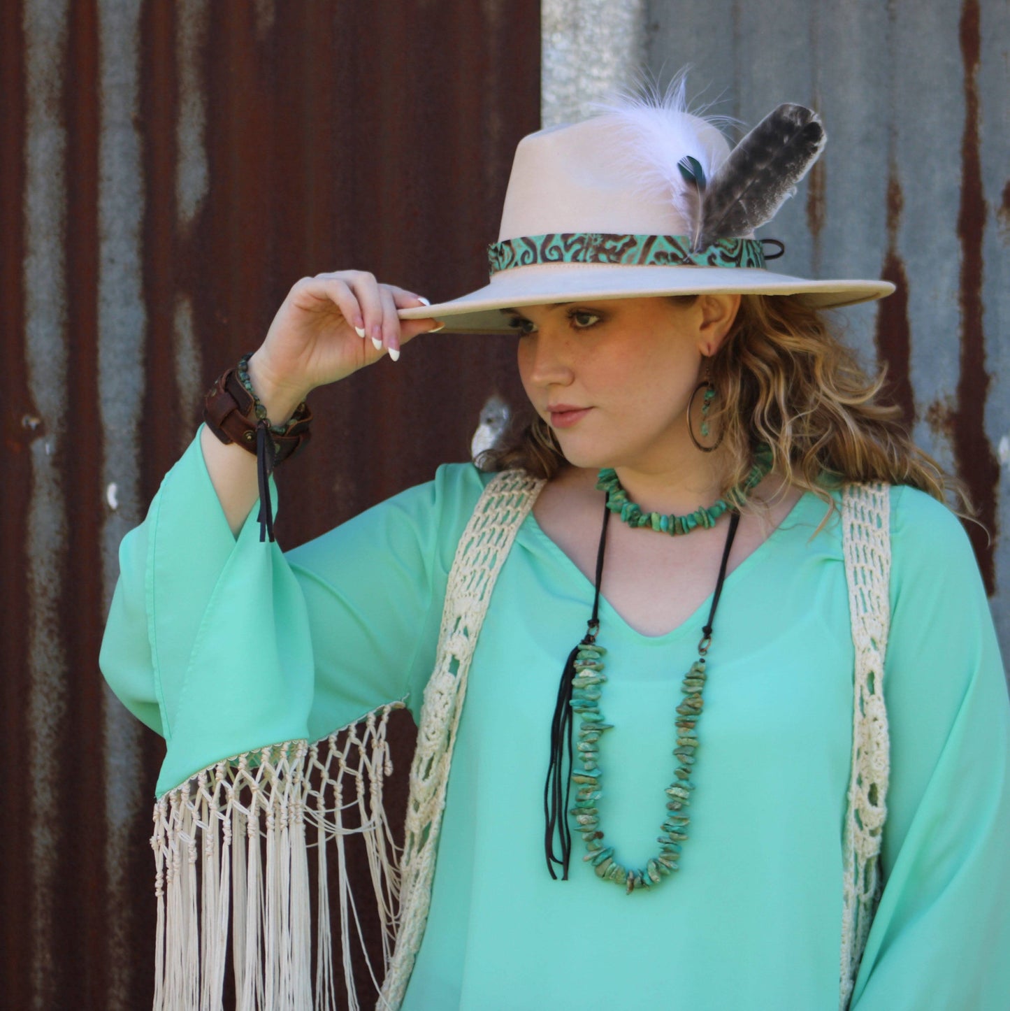 Chunky Genuine Natural Turquoise Beaded Collar Necklace
