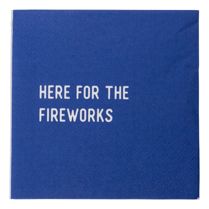 Here For Fireworks Paper Cocktail Napkin