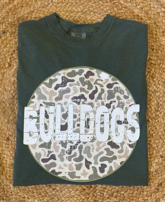Bulldog Circle Camo Tee