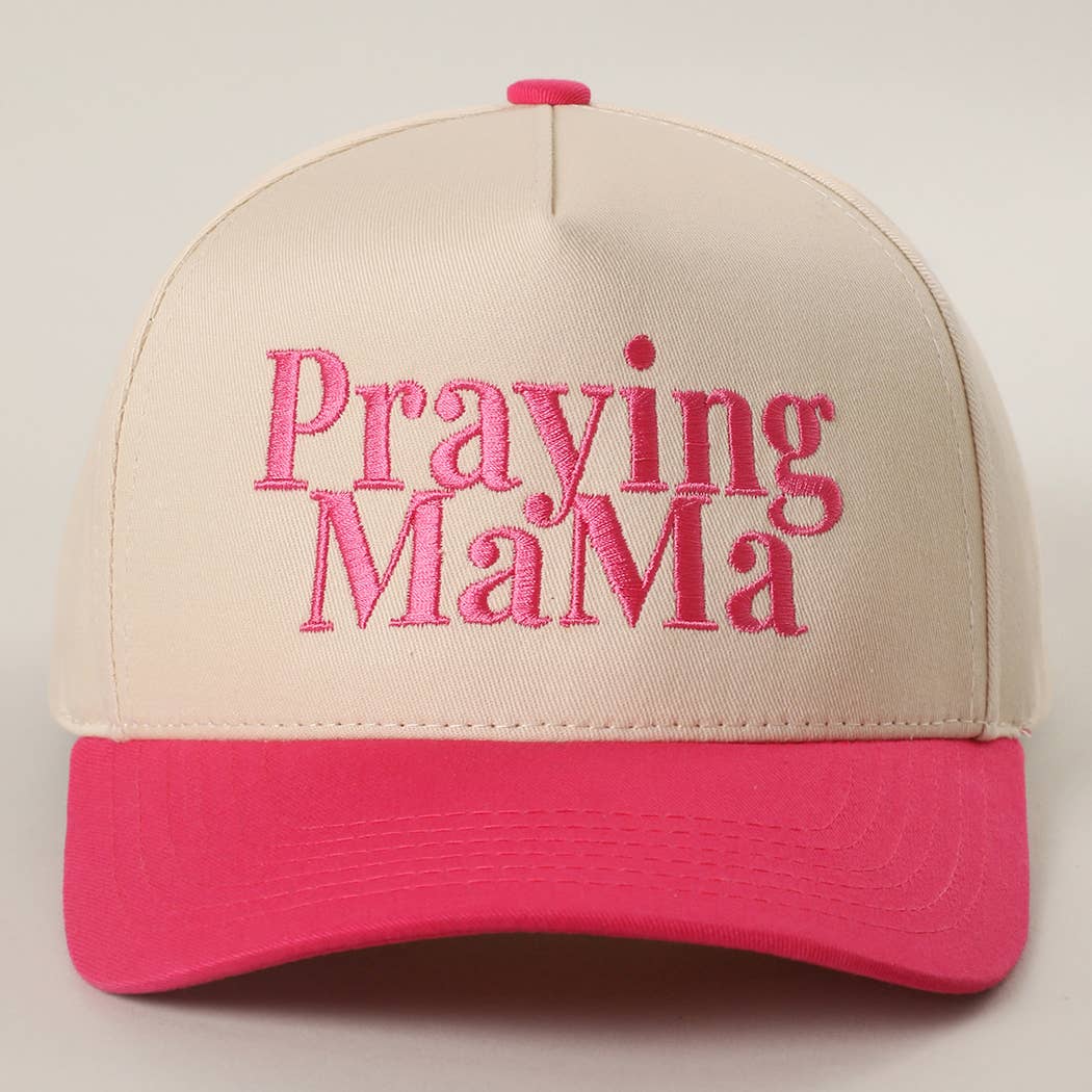 Praying MaMa Embroidery Two-Tone Trucker Hat