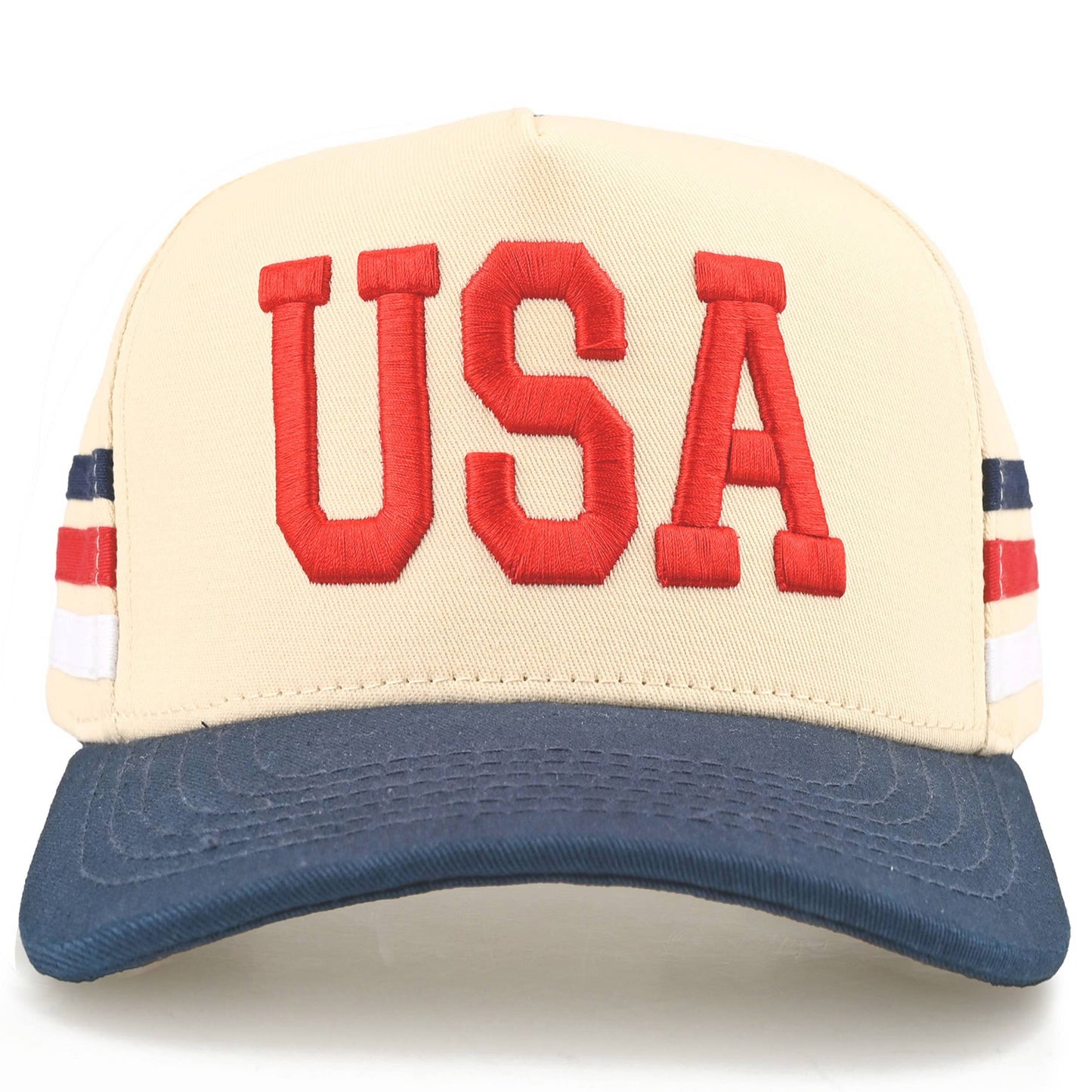 C.C 3 Lines USA Letter on Two Tone Trucker Hat