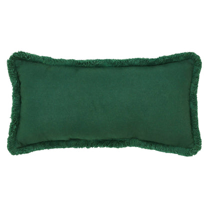 Nutcracker Green Fringed Pillow 12x24
