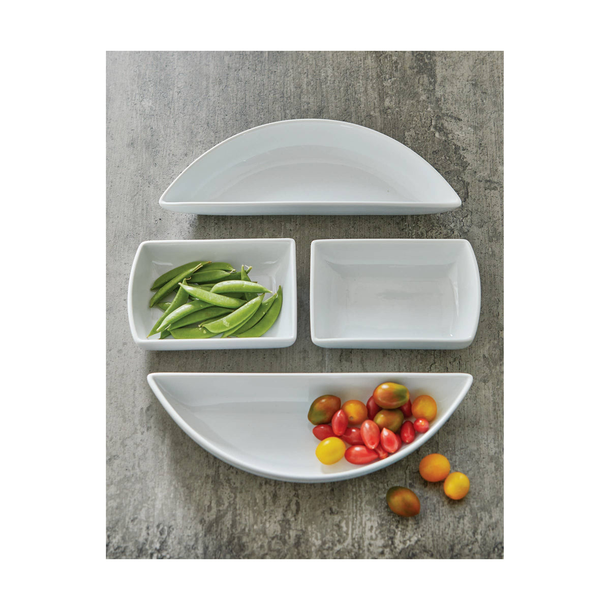 Whiteware Modular 4Pc Serv Set Porcelain
