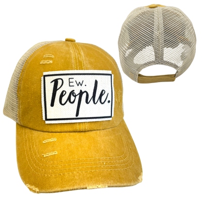 EW PEOPLE BALL CAP | UNISEX HAT | DISTRESSED