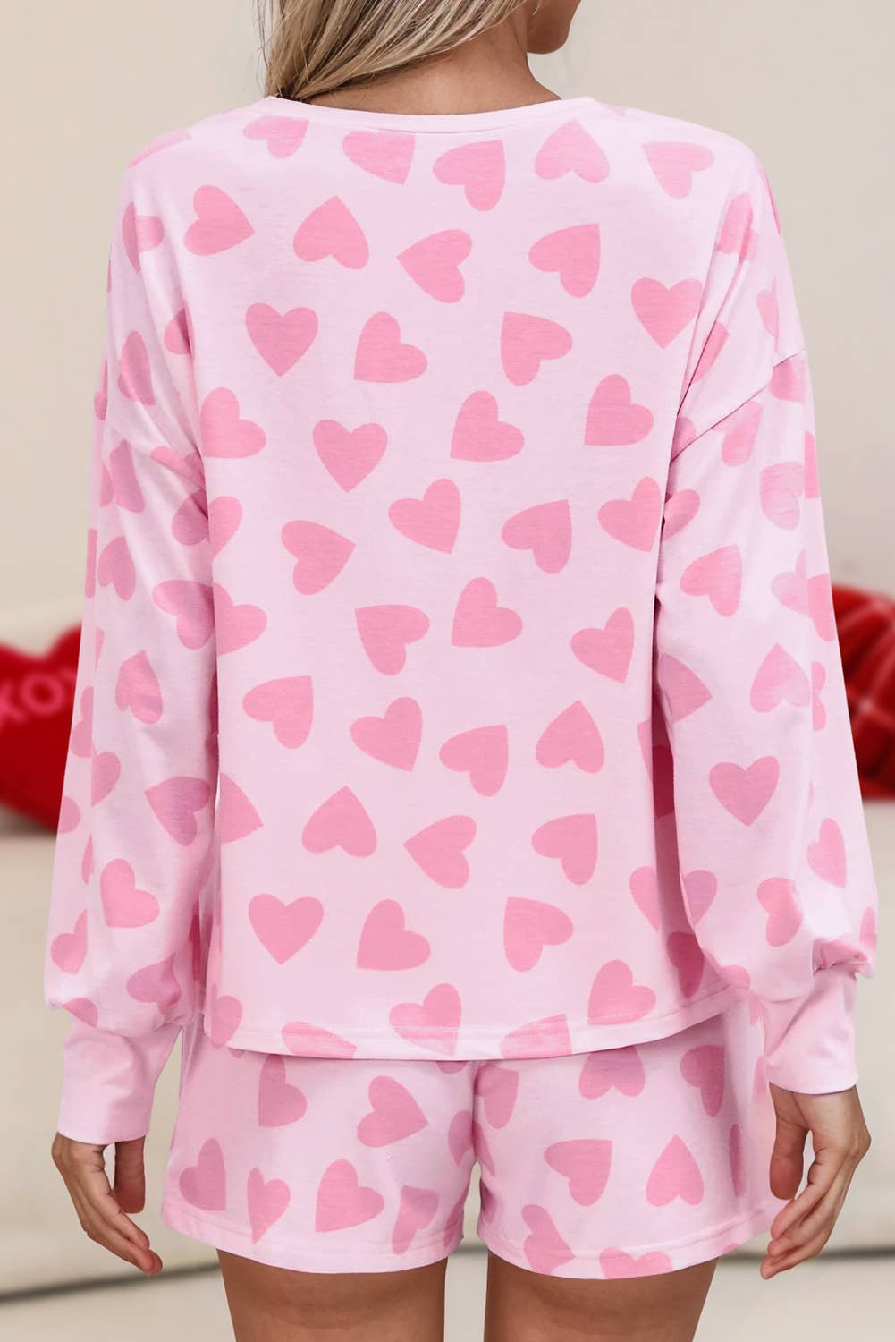 Heart Shorts Pajama Set