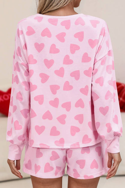 Heart Shorts Pajama Set