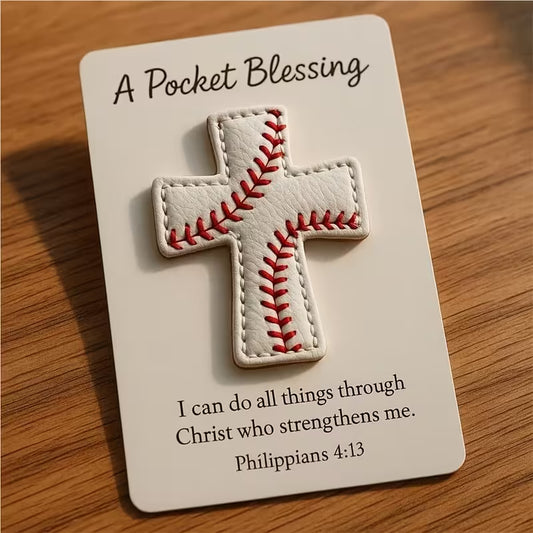 Pocket Blessing Baseball Cross