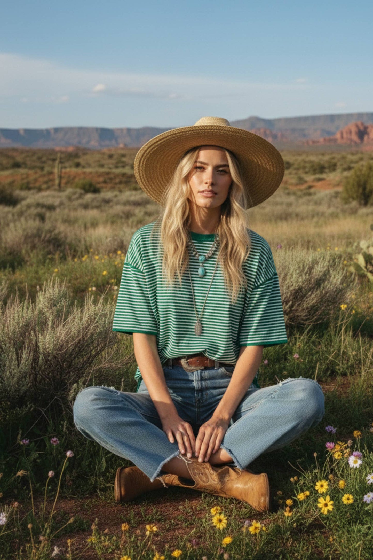 Striped Oversized Knit Top