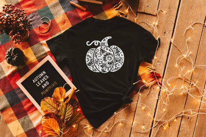 Lace Pumpkin Bella Black Graphic Tee