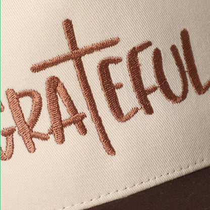 GRATEFUL Embroidery Two-Tone Trucker Hat