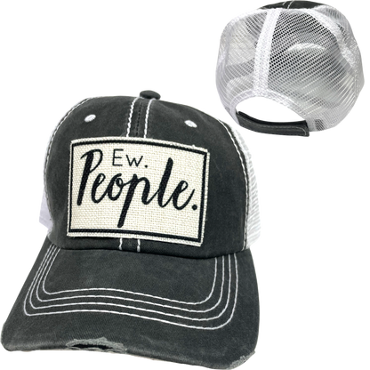 EW PEOPLE BALL CAP | UNISEX HAT | DISTRESSED