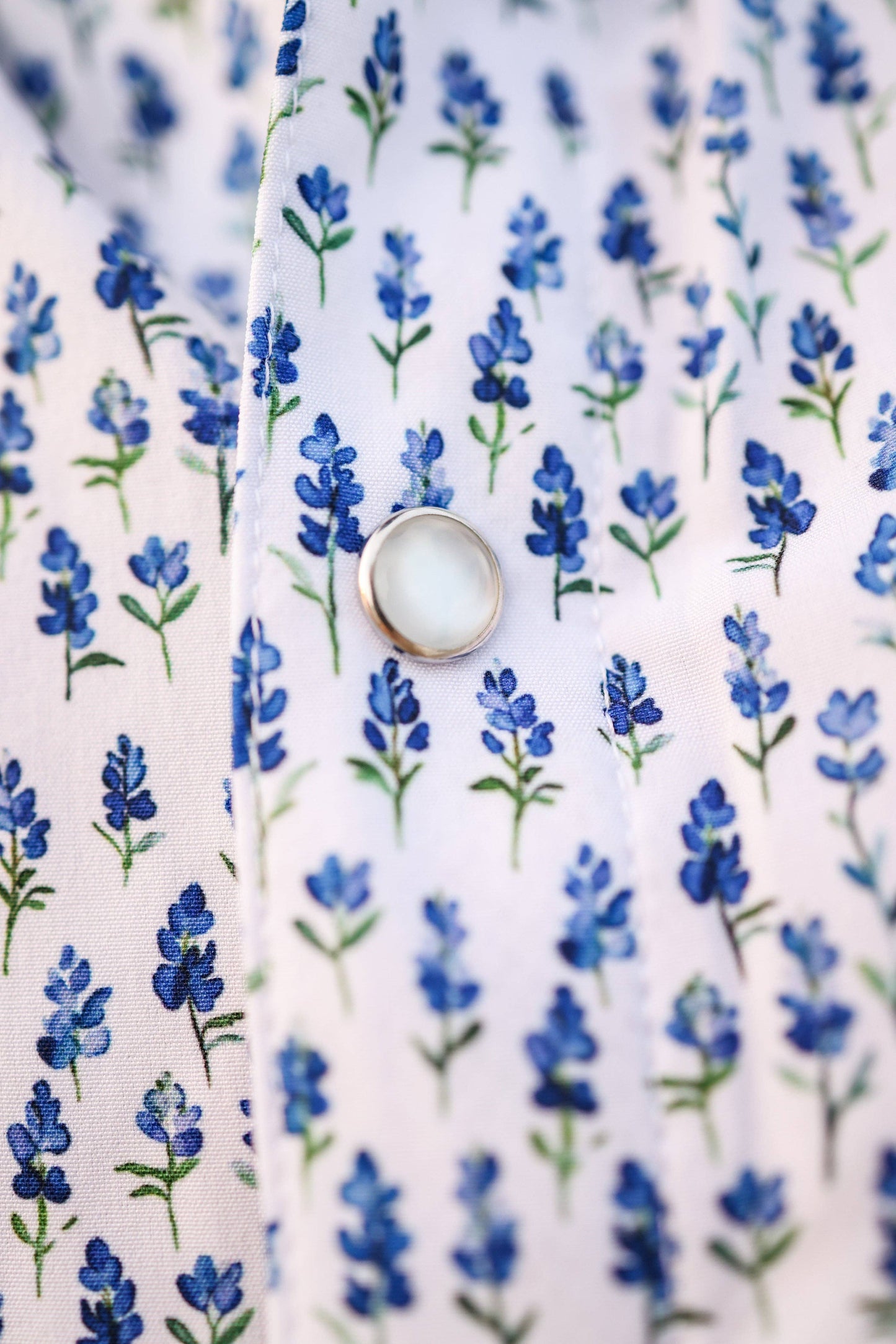 Salt Water Soul Blue Bonnet Pearl Snap Fishing Shirt