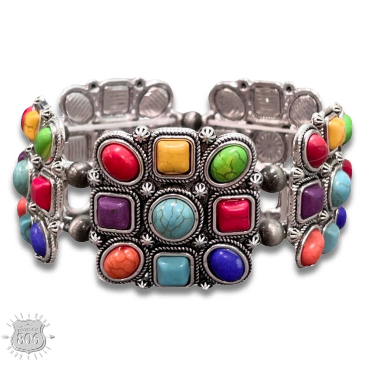 Square Stone Concho Bracelet
