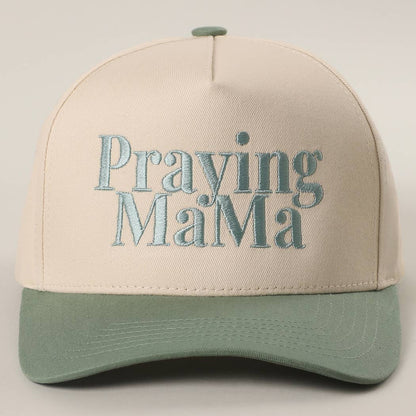Praying MaMa Embroidery Two-Tone Trucker Hat