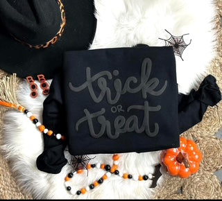 Trick or Treat Tone on Tone Puff Sweatshirt