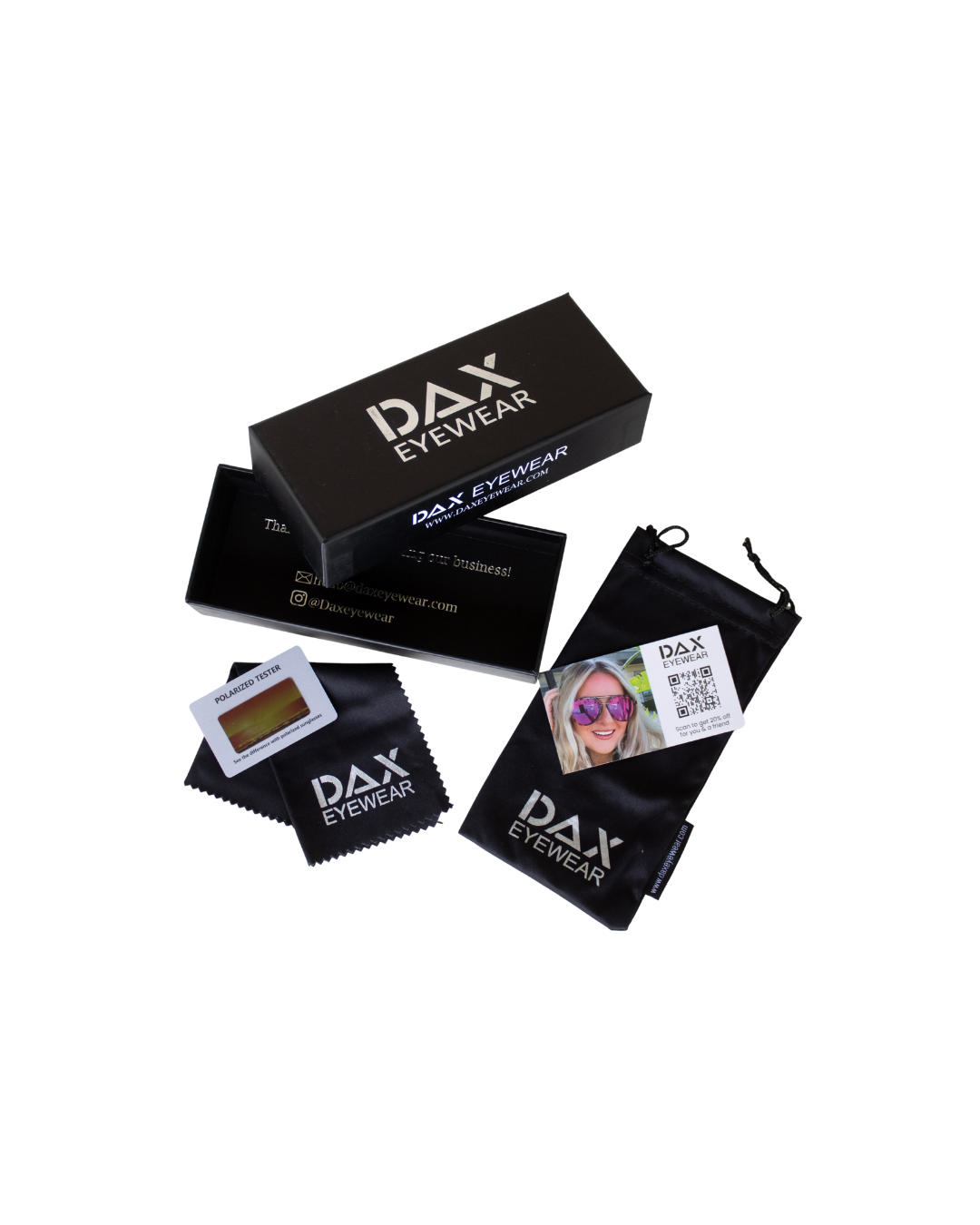 DAX Saint - Women's Polarized Oversized Square Sunglasses